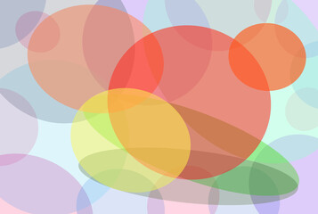 Abstract background - a collection of colorful circles overlapping each other