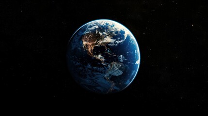 An evocative image capturing the moment of Earth Hour as seen from outer space