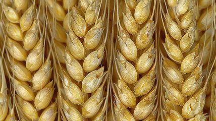 The Golden Harvest: A Close-Up of Grain Texture