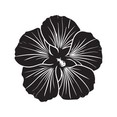 hibiscus flower vector with black and white