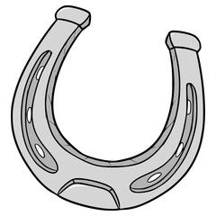 horseshoe illustration hand drawn isolated vector