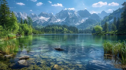 Fototapeta premium Natural lake