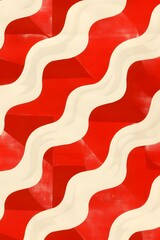 Wavy red and white pattern, popular in the fifties, retro nostalgia. - obrazy, fototapety, plakaty