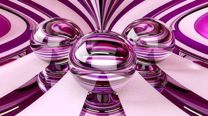  a computer generated image of a purple and white object with a black and white object in the middle of the image.