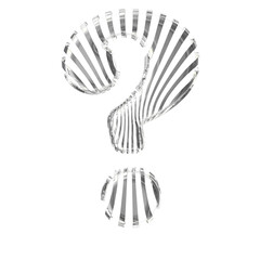 White symbol with silver vertical ultra-thin straps