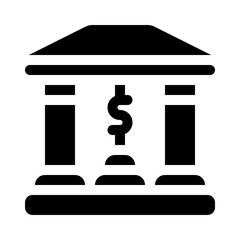 bank glyph icon