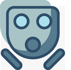 Environmental pollution multi color icon pack