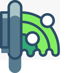 Environmental pollution multi color icon pack