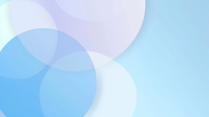 Blue background, circular shapes superimposed on each other, soft gradient transition 