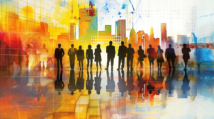 The concept of International Project Management Day. Global business collaboration. Happy coworker. International business. Globalisation global business concept