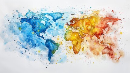 A watercolor painting of earth, generated with AI