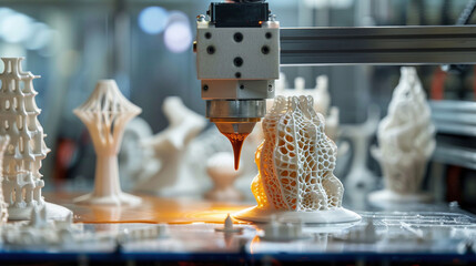 Advanced 3D Printing: From Prototypes to Complex Structures - obrazy, fototapety, plakaty