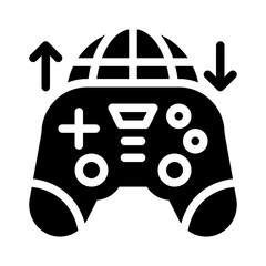 online game glyph icon