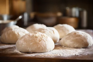 Gordijnen the process of gluten development in dough - bake bread сreated with Generative Ai © Andrii Yablonskyi