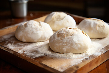 Fototapeta na wymiar the process of gluten development in dough - bake bread сreated with Generative Ai
