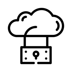 encryption line icon