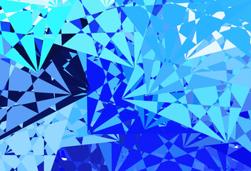 Light BLUE vector pattern with abstract shapes.