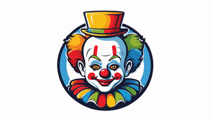 Colorful Clown Face Illustration