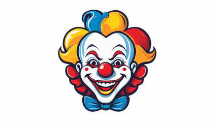 Naklejka premium Cheerful Clown Makeup Vector