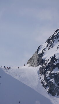 Winter landscapes from the top of whistler mountain in Vancouver BC Canada