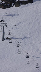 Winter landscapes from the top of whistler mountain in Vancouver BC Canada
