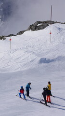 Winter landscapes from the top of whistler mountain in Vancouver BC Canada