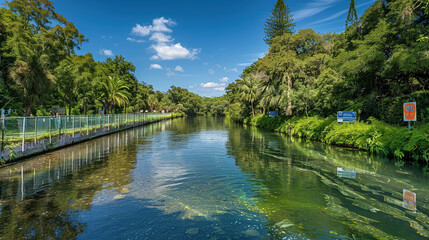 Fototapeta premium Serene Waters: Safeguarding Our Aquatic Ecosystems