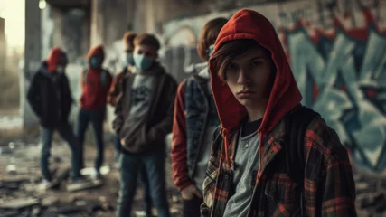 Foto op Aluminium Teenagers gangster gang © ArtBox