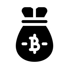bitcoin glyph icon