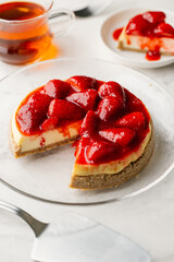 new york style strawberry cheese cake