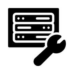 technical assistance glyph icon