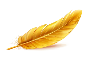 Papier Peint photo Plumes Golden Feather Quill Emblem