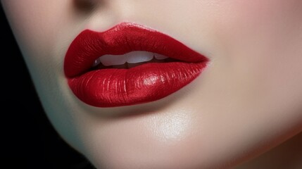Fototapeta premium Woman With Red Lipstick
