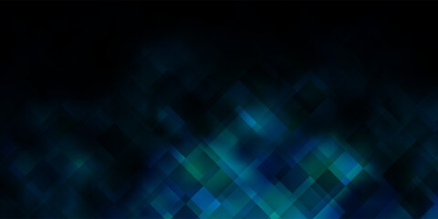 Obraz premium Dark BLUE vector pattern in square style.