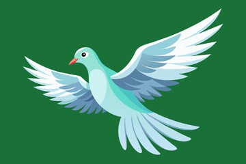 Flying dove vector arts illustration