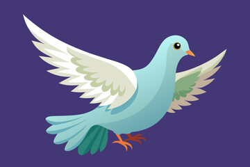 Flying dove vector arts illustration