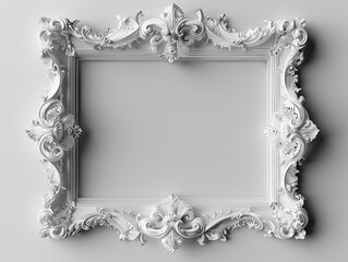 White Baroque Ornate Plaster Picture Frame