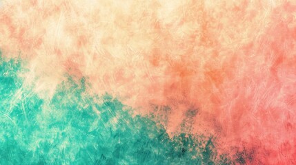 Fototapeta premium Grainy Gradient Background in Orange Teal Green Pink Tones