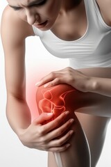 Conceptual Image of Acute Knee Pain in Athlete