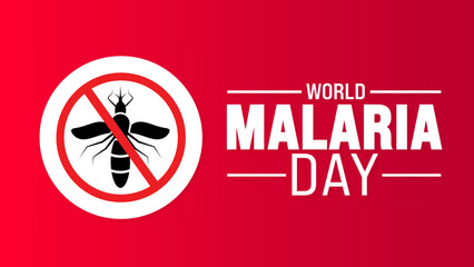 April World Malaria Day background template. Holiday concept. use to background, banner, placard, card, and poster design template with text inscription and standard color. vector illustration.