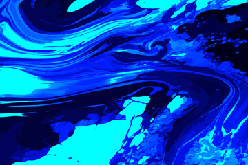 Fototapeta na wymiar abstract whale in the ocean blue full color