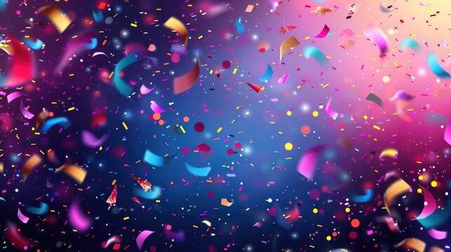 Festive Confetti Background for Celebration and Party Themes