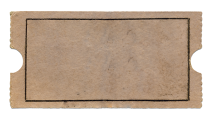 Raffle ticket. PNG transparent cutout