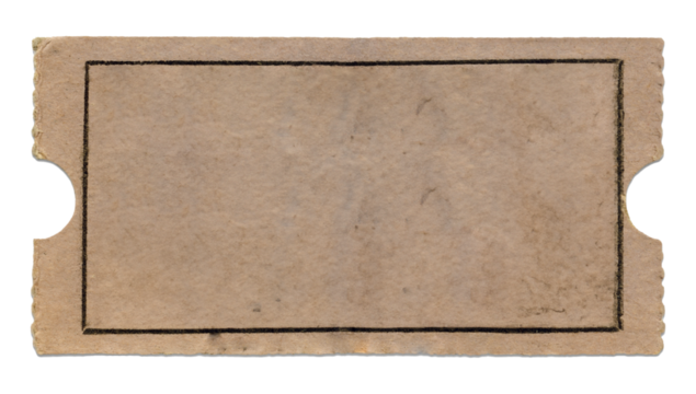 Raffle ticket. PNG transparent cutout