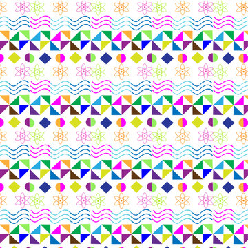 Child fun shape doodle pattern design 