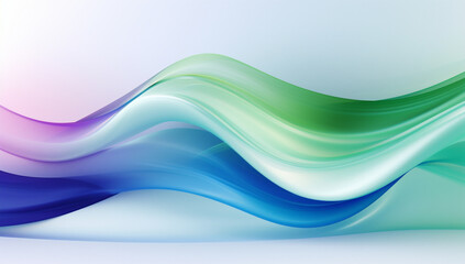 Fototapeta premium Electric blue wave on white bg, liquid metal pattern in rectangle shape