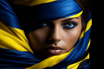 Celebrate ukraine independence day with blue and yellow design symbolizing freedom and unity