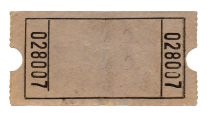 Raffle ticket cutout	