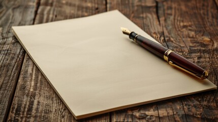 The simplicity of a blank page and pen, a story waiting to be written