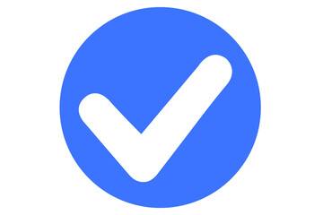 blue check mark button